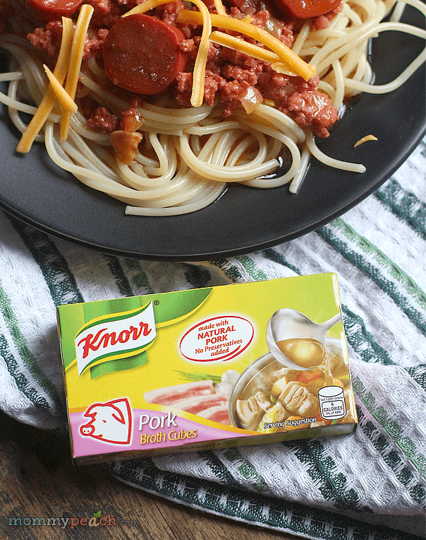 Sweet Style Spaghetti with Knorr Pork Broth Cubes Mommy Peach